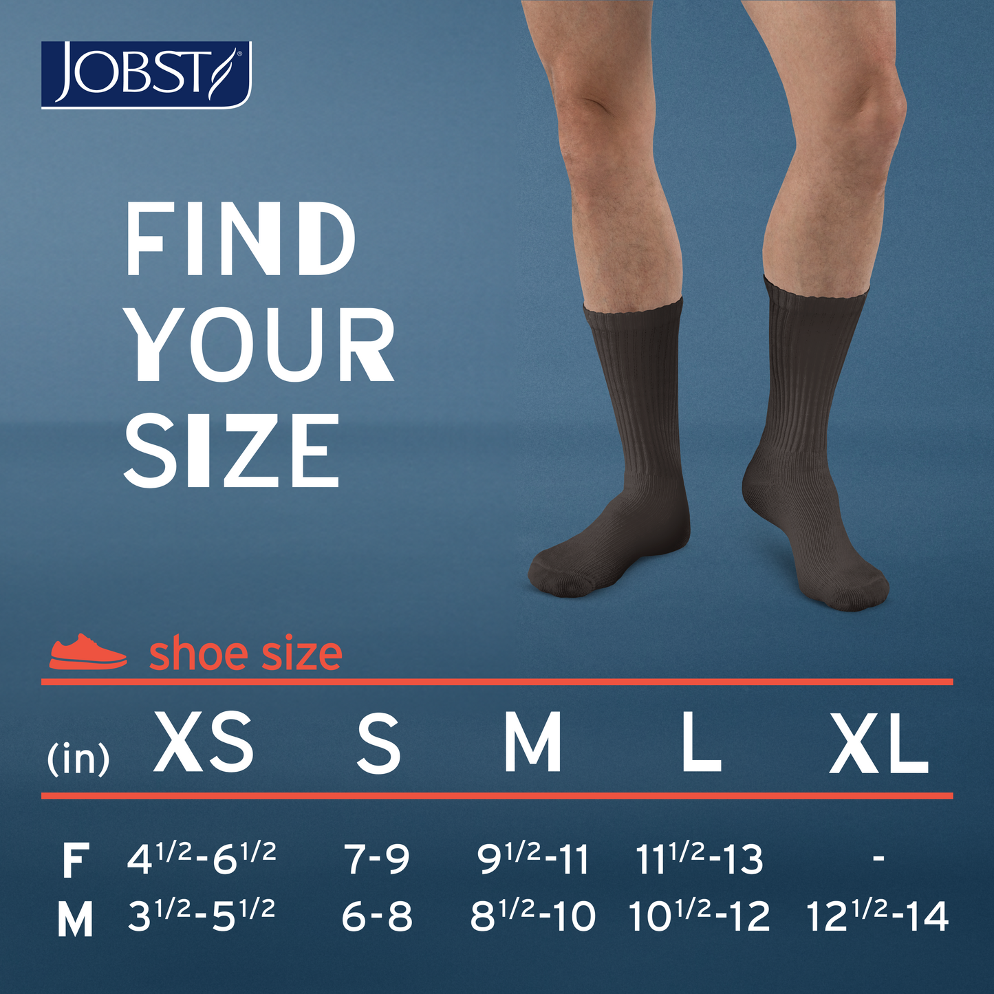JOBST® SensiFoot™ Diabetic Crew 8-15 mmHg Compression Socks Closed Toe