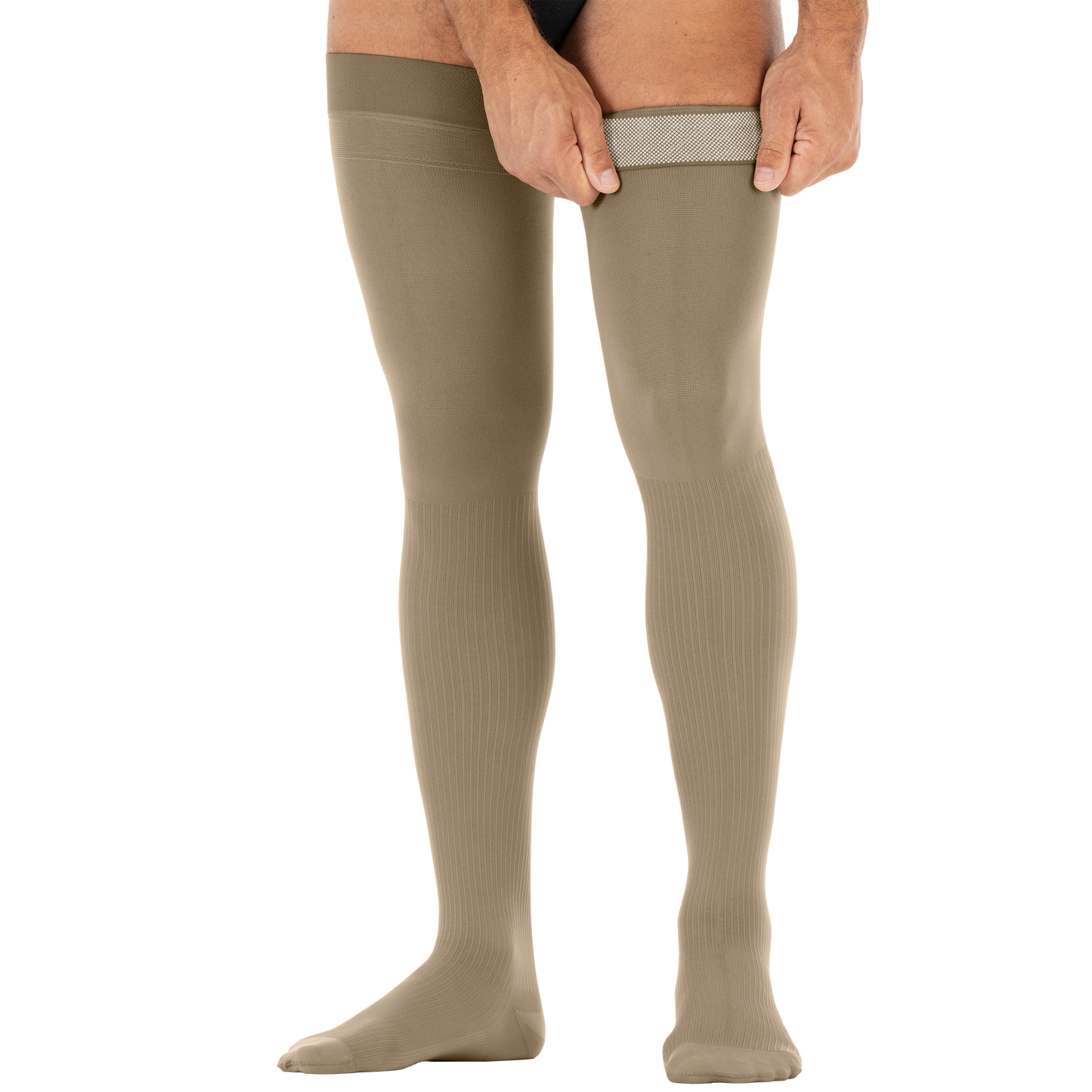 JOBST® forMen Thigh High 30-40 mmHg w/ Micro Dotted Band Compression Socks Closed Toe