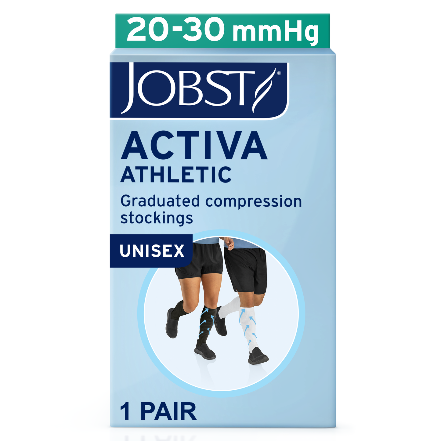 JOBST® ACTIVA Athletic Knee High 20-30 mmHg Compression Socks Closed Toe