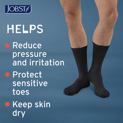 JOBST® SensiFoot™ Diabetic Crew 8-15 mmHg Compression Socks Closed Toe