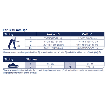 JOBST® ACTIVA Sheer Waist High 8-15 mmHg Compression Socks Closed Toe