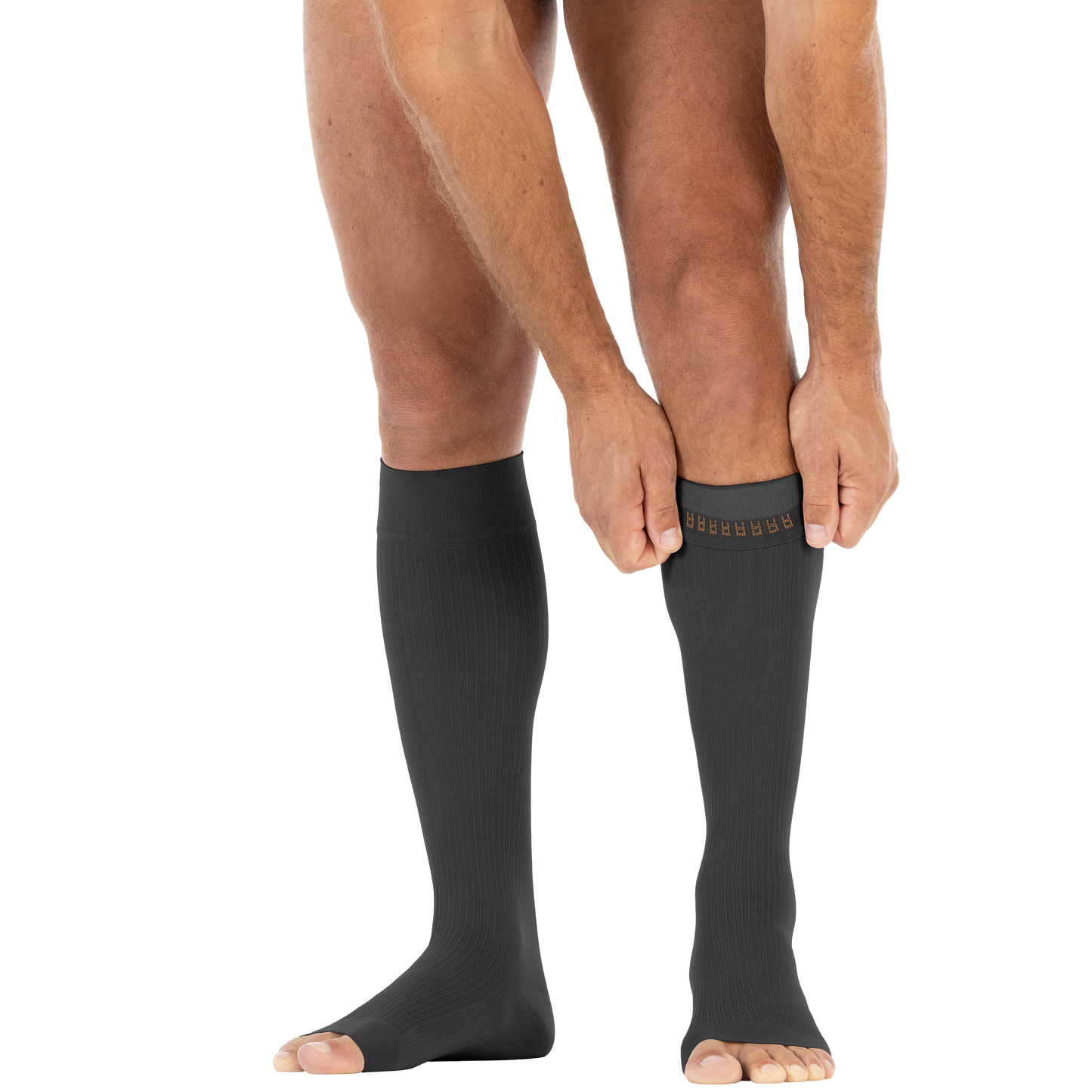 JOBST® forMen Knee High 20-30 mmHg w/ SoftFit Band Compression Socks Open Toe