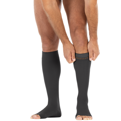 JOBST® forMen Knee High 20-30 mmHg w/ SoftFit Band Compression Socks Open Toe