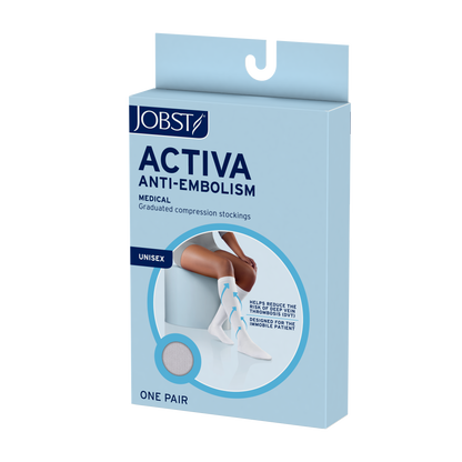 JOBST® ACTIVA Anti-Embolism Thigh High 18 mmHg Compression Socks White
