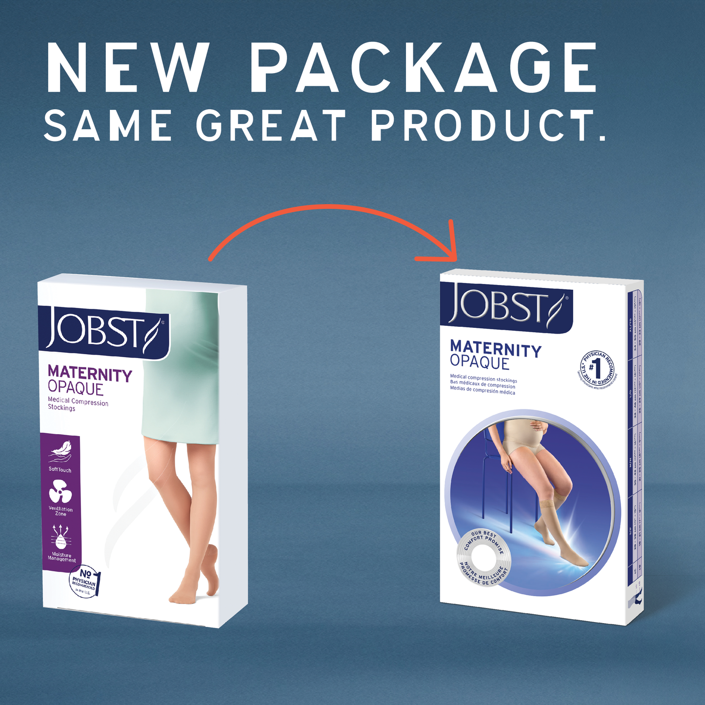 JOBST® Opaque Maternity Waist High 20-30 mmHg Compression Stockings Closed Toe