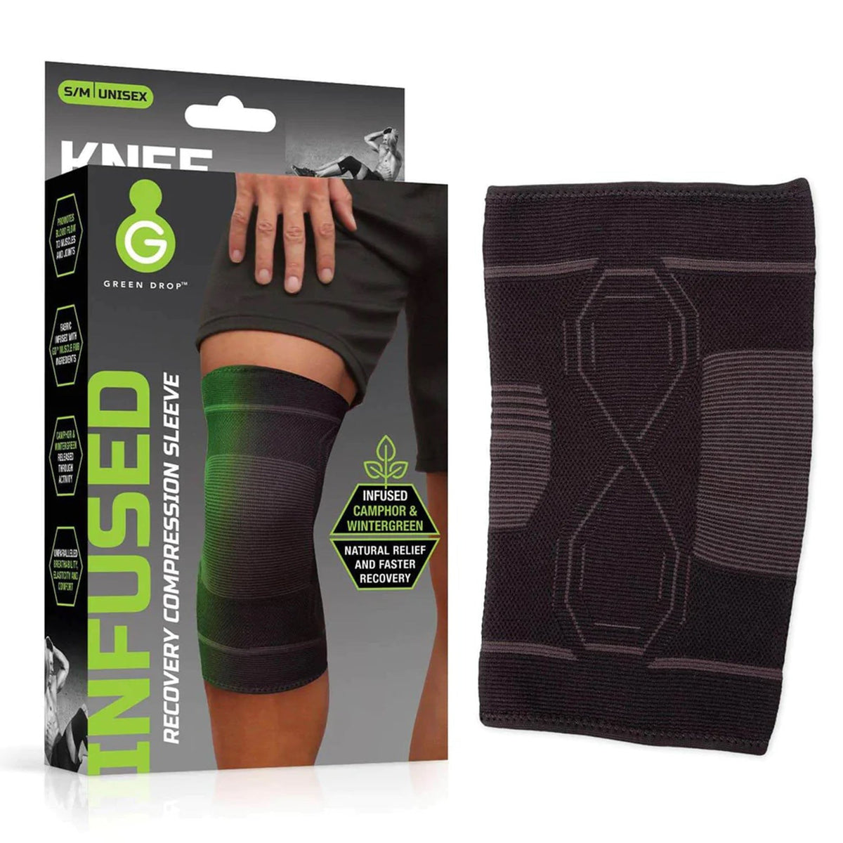 Drop™ Knee Sleeve Green, Small / Medium