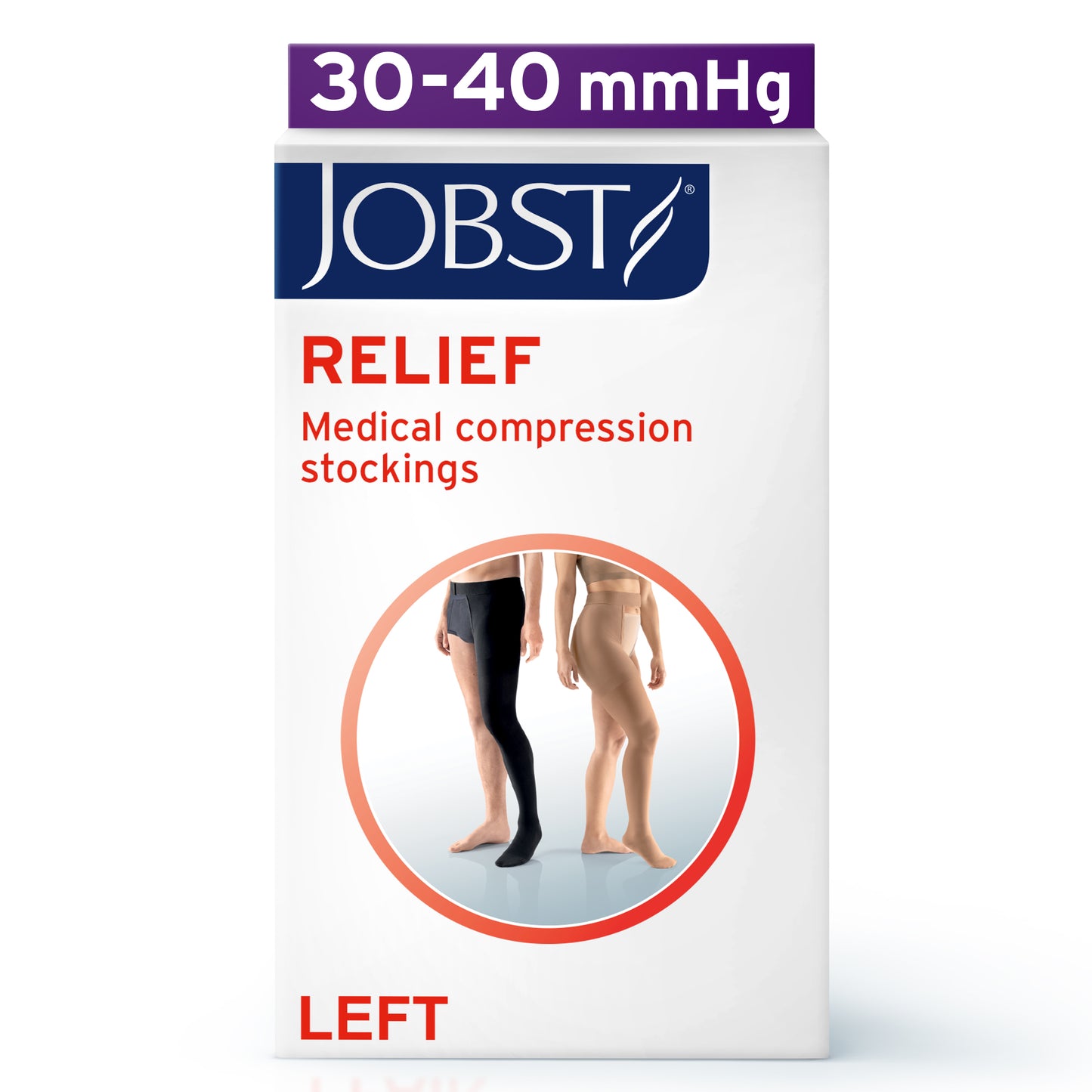 JOBST® Relief Single Left Leg Chap 30-40 mmHg Open Toe Compression Stocking
