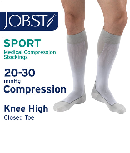 JOBST® Sport Knee High 20-30 mmHg Compression Socks Closed Toe