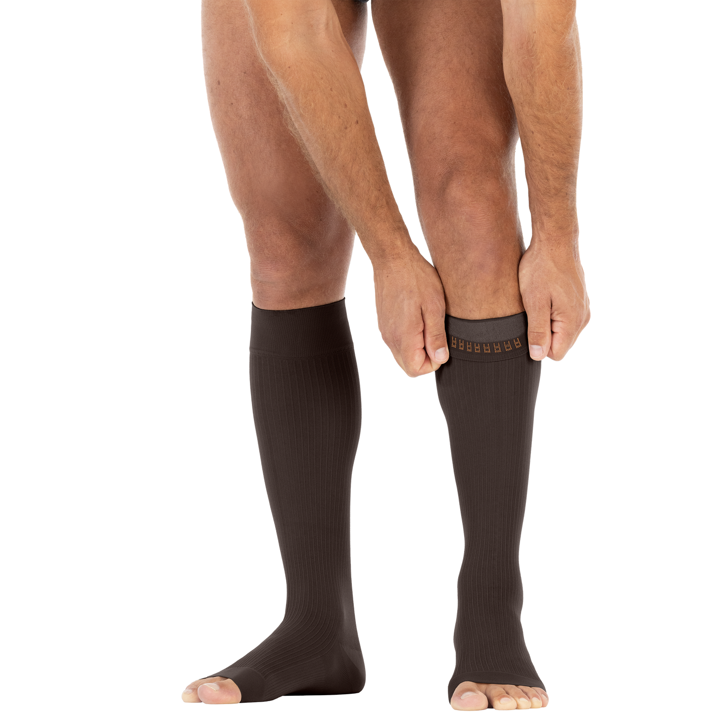 JOBST® forMen Knee High 15-20 mmHg w/ SoftFit Band Compression Socks Open Toe