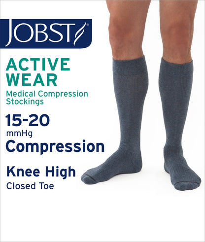 JOBST® ActiveWear Knee High 15-20 mmHg Compression Socks Closed Toe