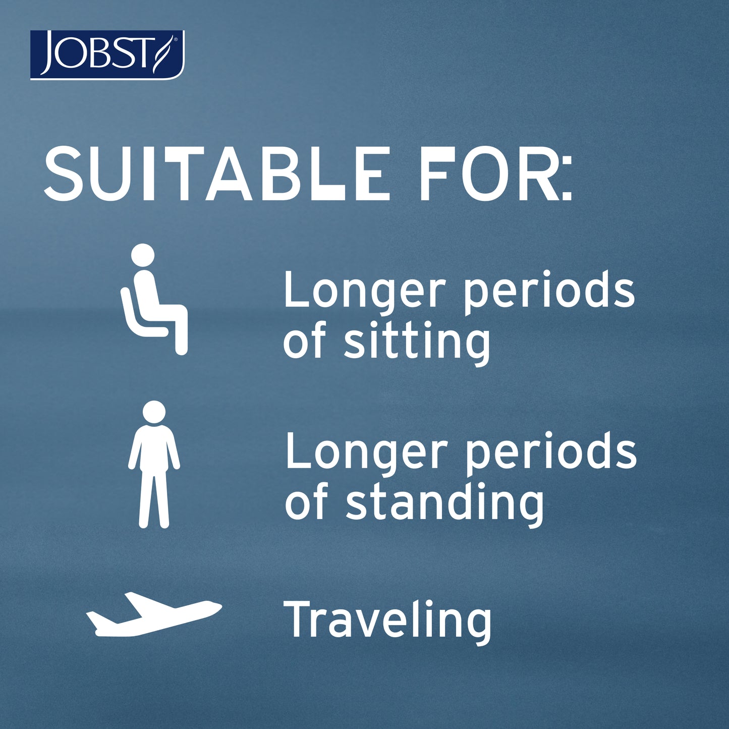 JOBST® ACTIVA Opaque Waist High 15-20 mmHg Compression Socks Closed Toe