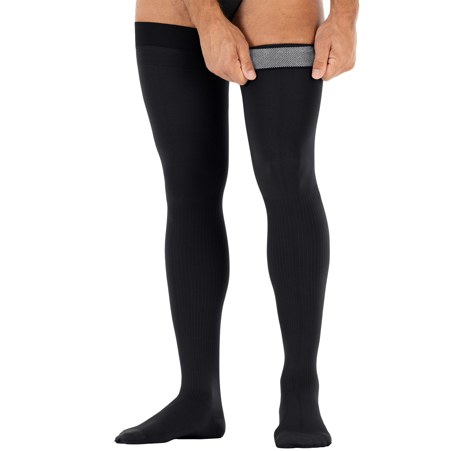 JOBST® forMen Thigh High 20-30 mmHg w/ Micro Dotted Band Compression Socks Closed Toe