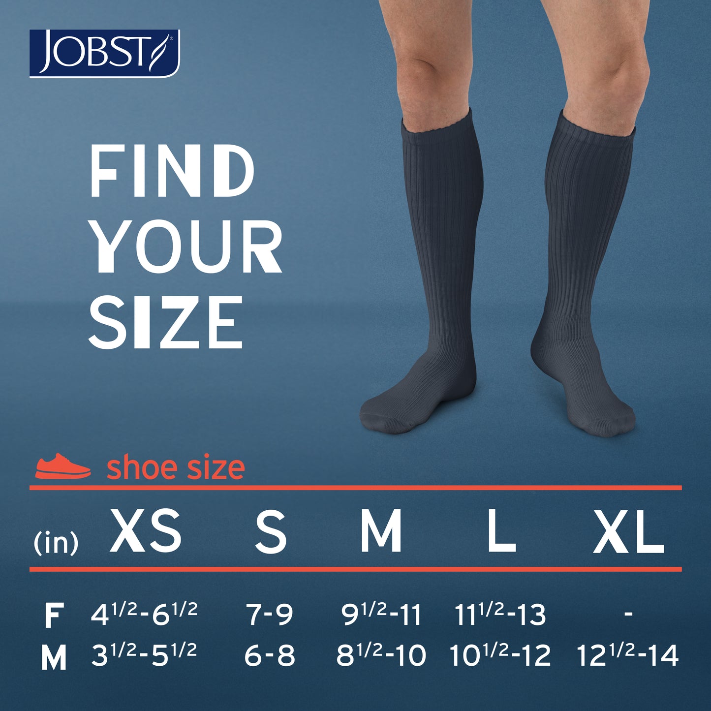 JOBST® SensiFoot™ Diabetic Knee High 8-15 mmHg Compression Socks Closed Toe