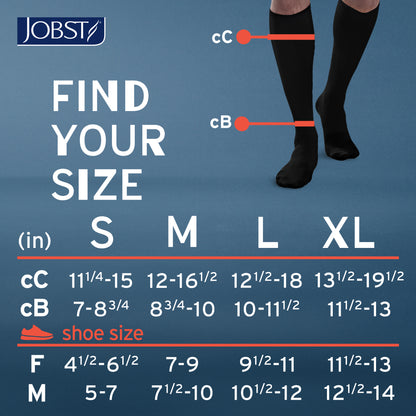 JOBST® ACTIVA Athletic Knee High 8-15 mmHg Compression Socks Closed Toe