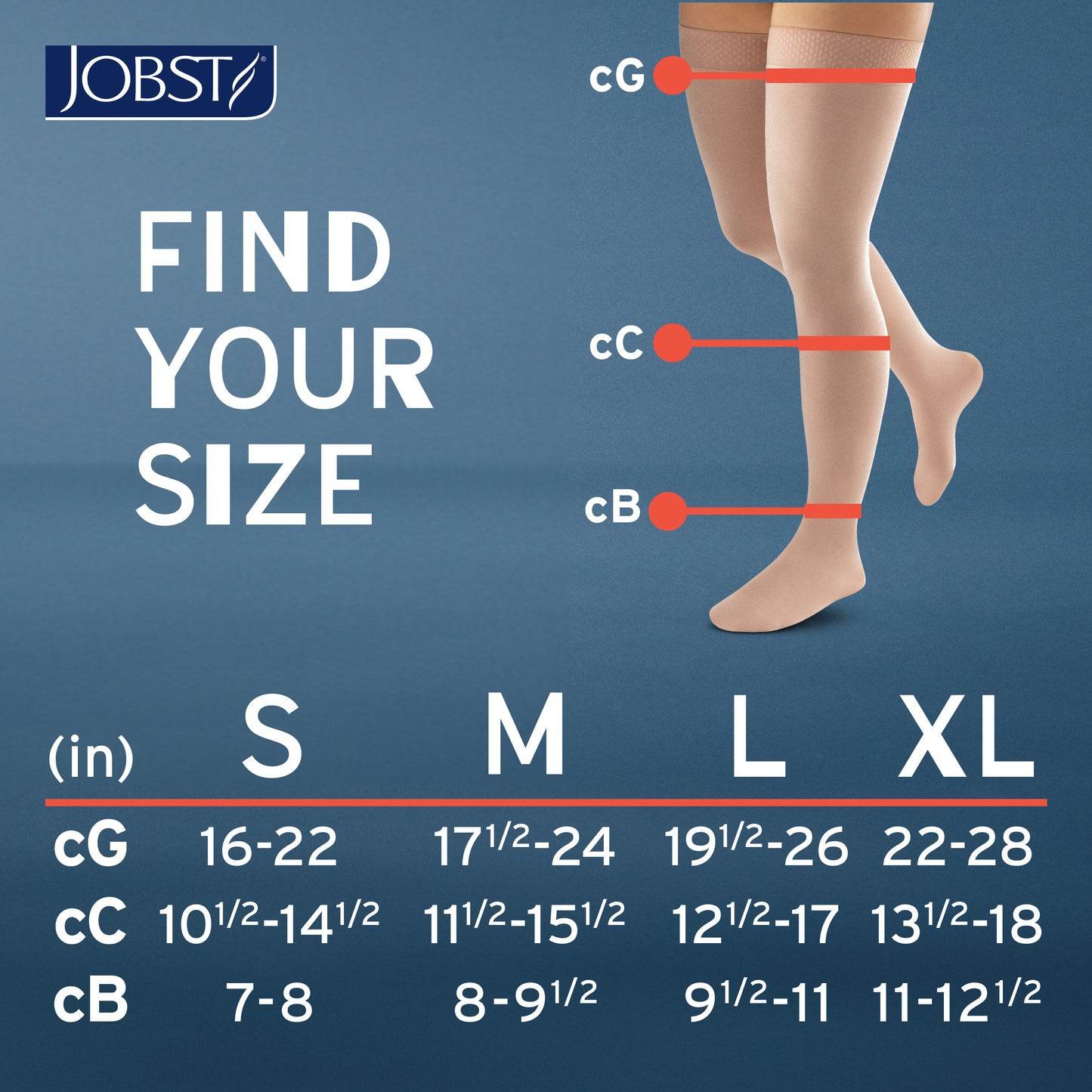 JOBST® ACTIVA Opaque Thigh High 15-20 mmHg Compression Socks Closed Toe