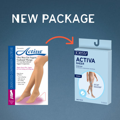 JOBST® ACTIVA Sheer Waist High 20-30 mmHg Compression Stockings Closed Toe