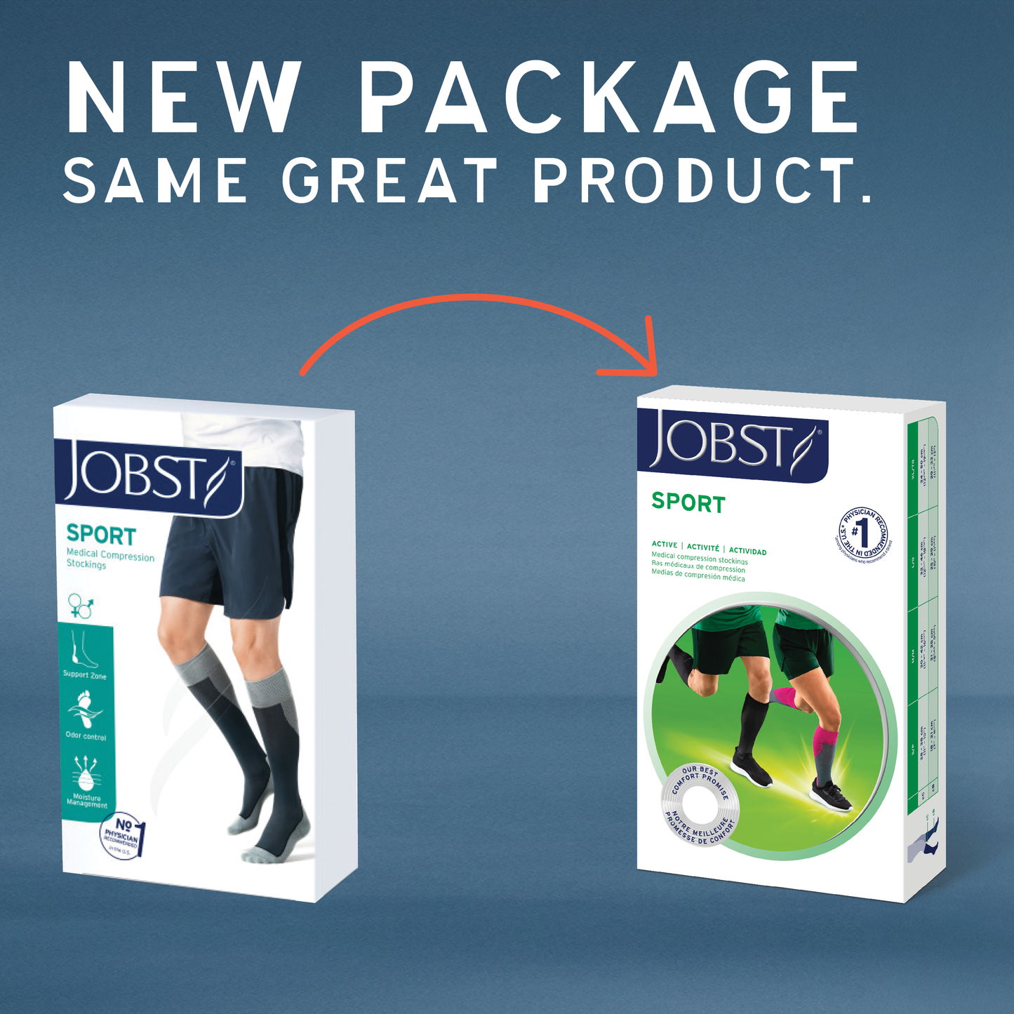 JOBST® Sport Knee High 20-30 mmHg Compression Socks Closed Toe