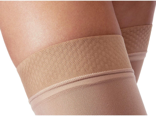 JOBST® Relief Thigh High 30-40 mmHg w/ Silicone Dot Top Band Compression Stockings Open Toe