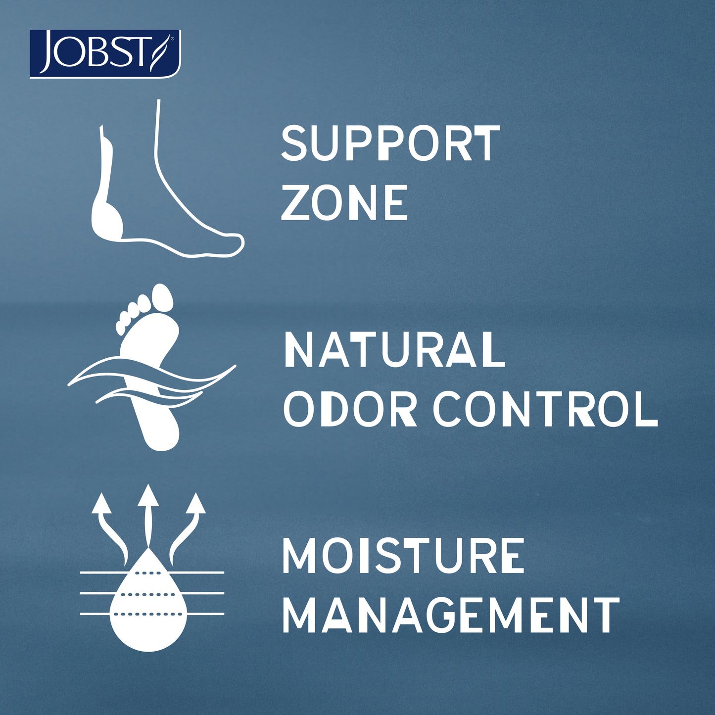 JOBST® Sport Knee High 20-30 mmHg Compression Socks Closed Toe