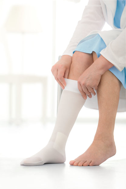 JOBST® UlcerCare Liners Knee High Closed Toe White Box of 3