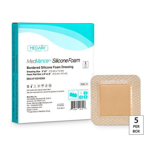 MedVance Bordered Silicone Foam Dressing Pad