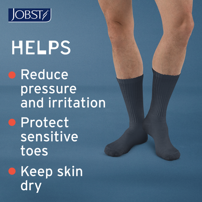 JOBST® SensiFoot™ Diabetic Crew 8-15 mmHg Compression Socks Closed Toe