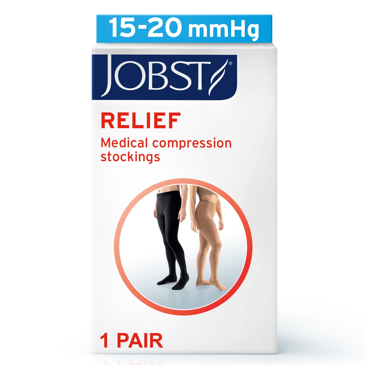 JOBST® Relief Waist High 15-20 mmHg Compression Stockings Open Toe
