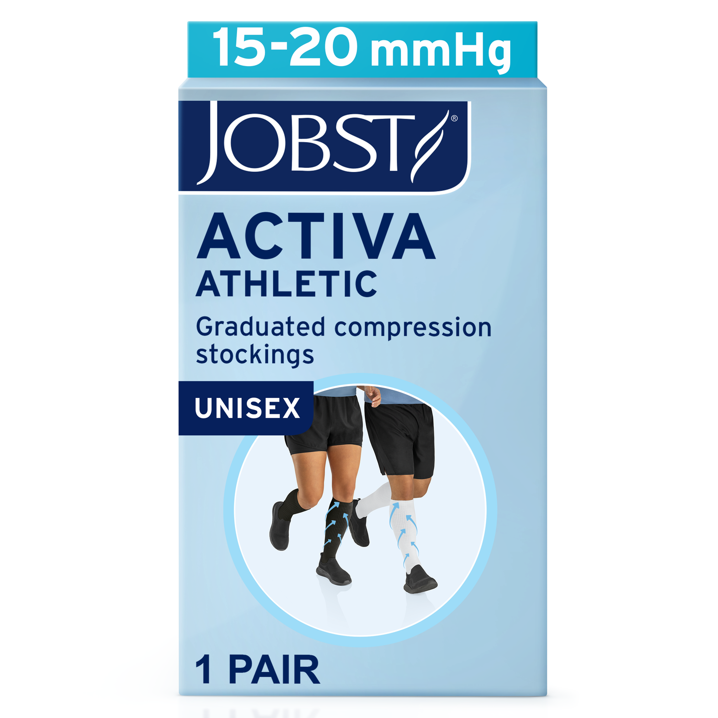 JOBST® ACTIVA Athletic Knee High 15-20 mmHg Compression Socks Closed Toe