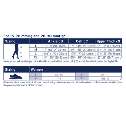 JOBST® ACTIVA Sheer Waist High 20-30 mmHg Compression Stockings Closed Toe