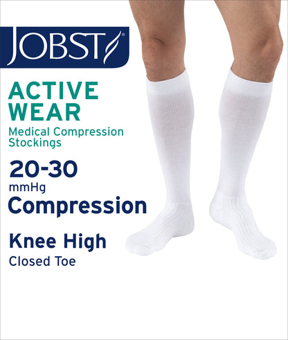 JOBST® ActiveWear Knee High 20-30 mmHg Compression Socks Closed Toe