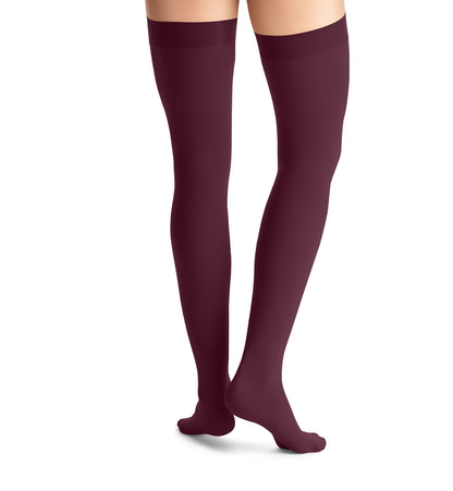 JOBST® Opaque Women's Thigh High 15-20 mmHg w/ Silicone Dot Top Band Compression Stockings Closed Toe