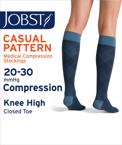 JOBST® Style Knee High 20-30 mmHg Compression Socks Closed Toe