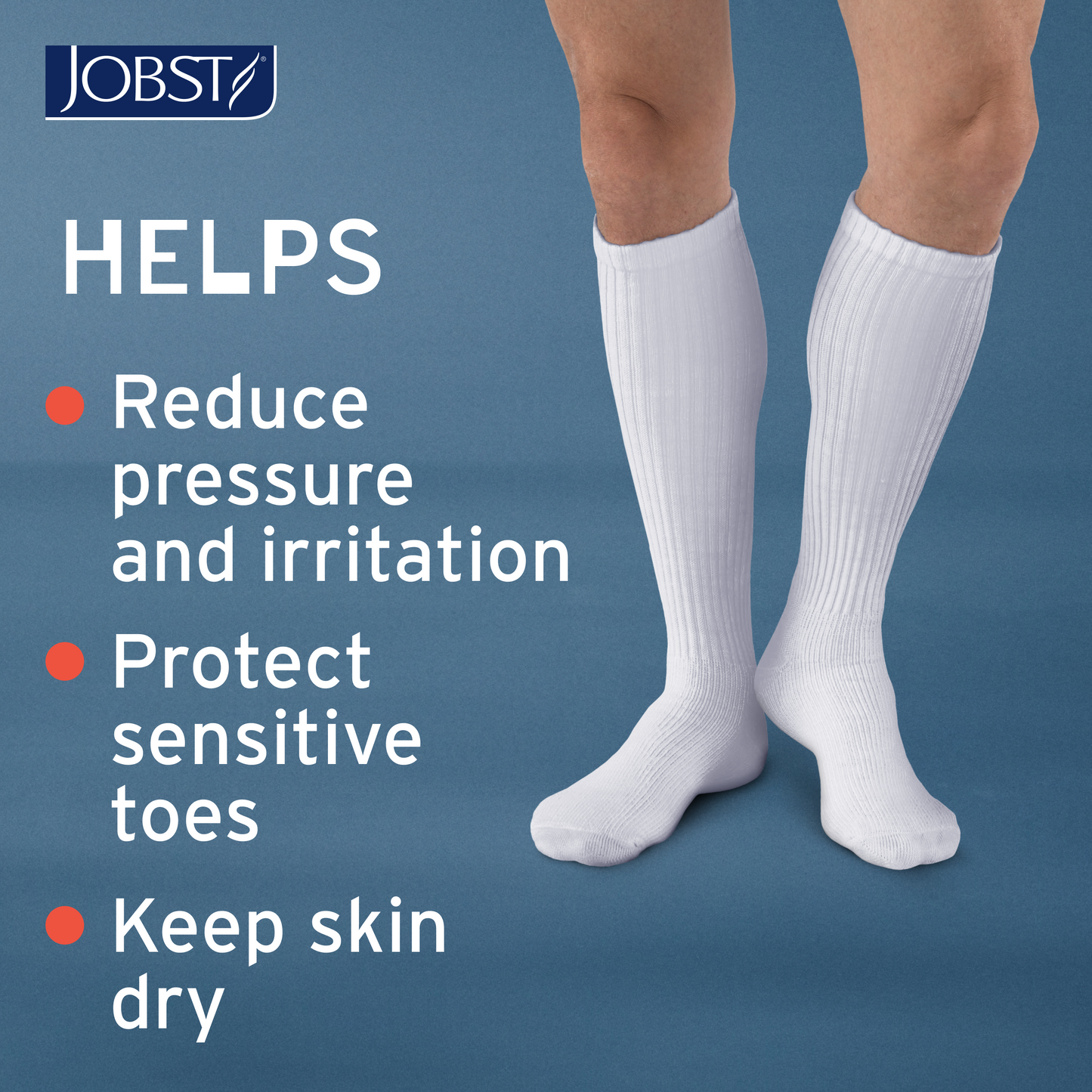 JOBST® SensiFoot™ Diabetic Knee High 8-15 mmHg Compression Socks Closed Toe
