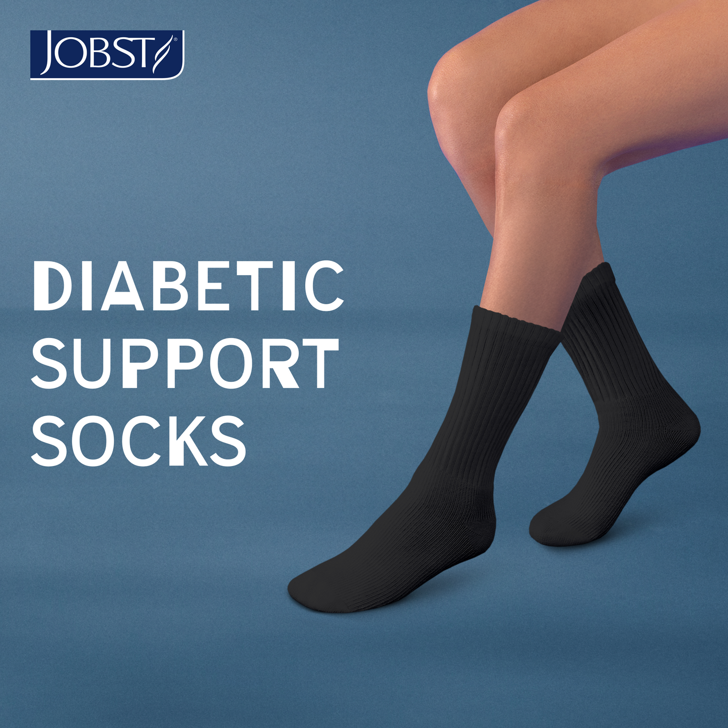 JOBST® SensiFoot™ Diabetic Crew 8-15 mmHg Compression Socks Closed Toe