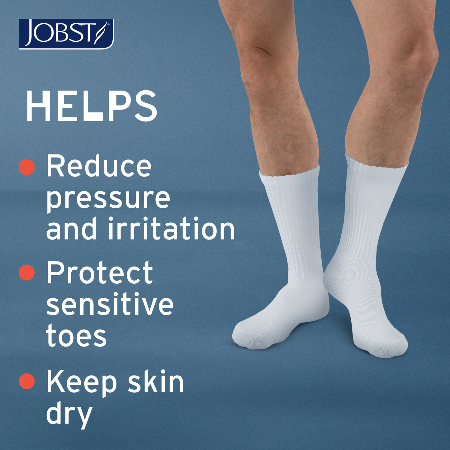 JOBST® SensiFoot™ Diabetic Crew 8-15 mmHg Compression Socks Closed Toe