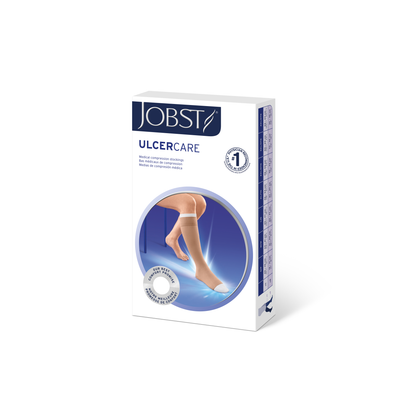 JOBST® UlcerCARE 2-Part Compression System w/ Zipper 30-40 mmHg Knee High Open Toe Beige