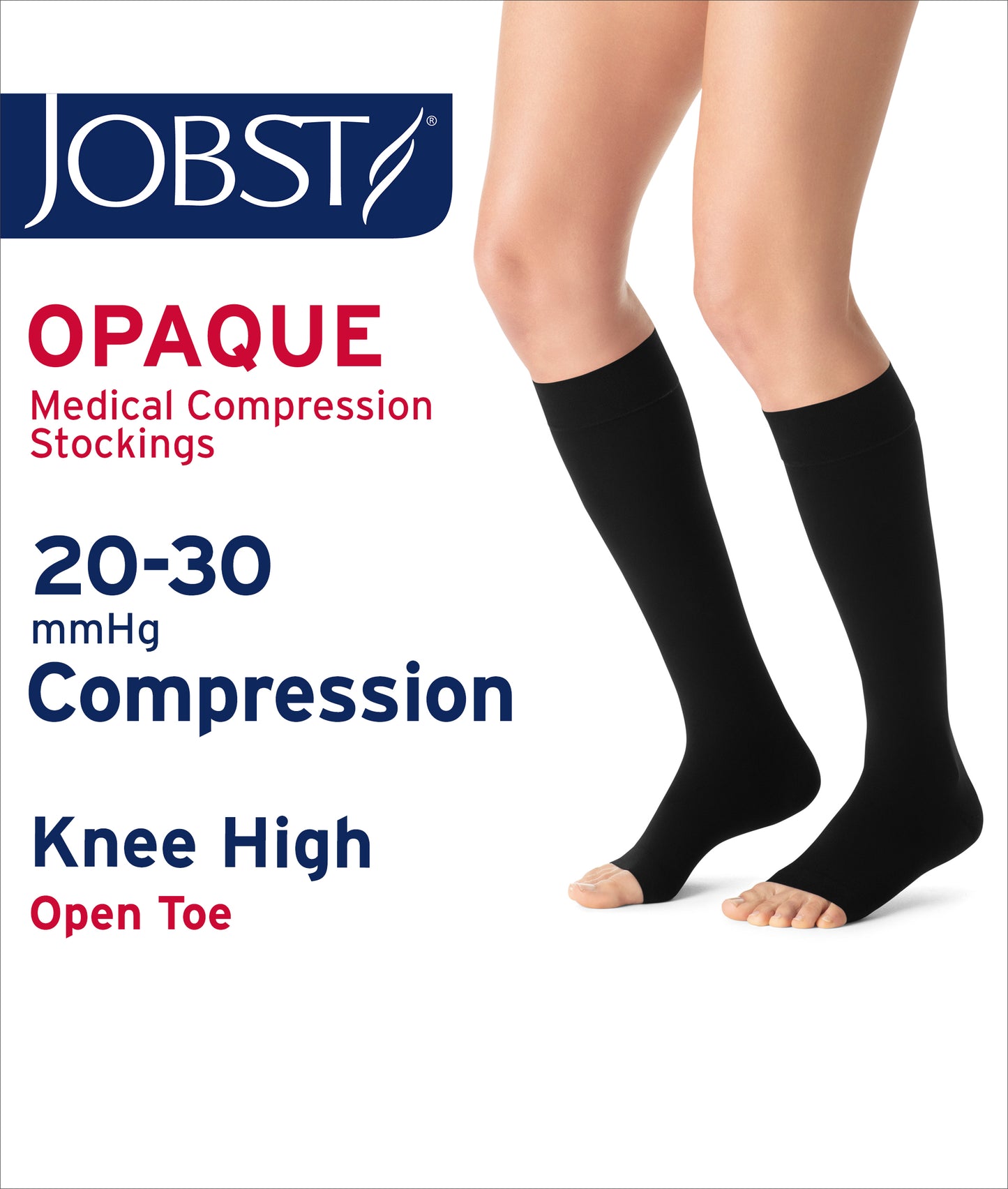 JOBST® Opaque Women's Knee High 20-30 mmHg Open Toe