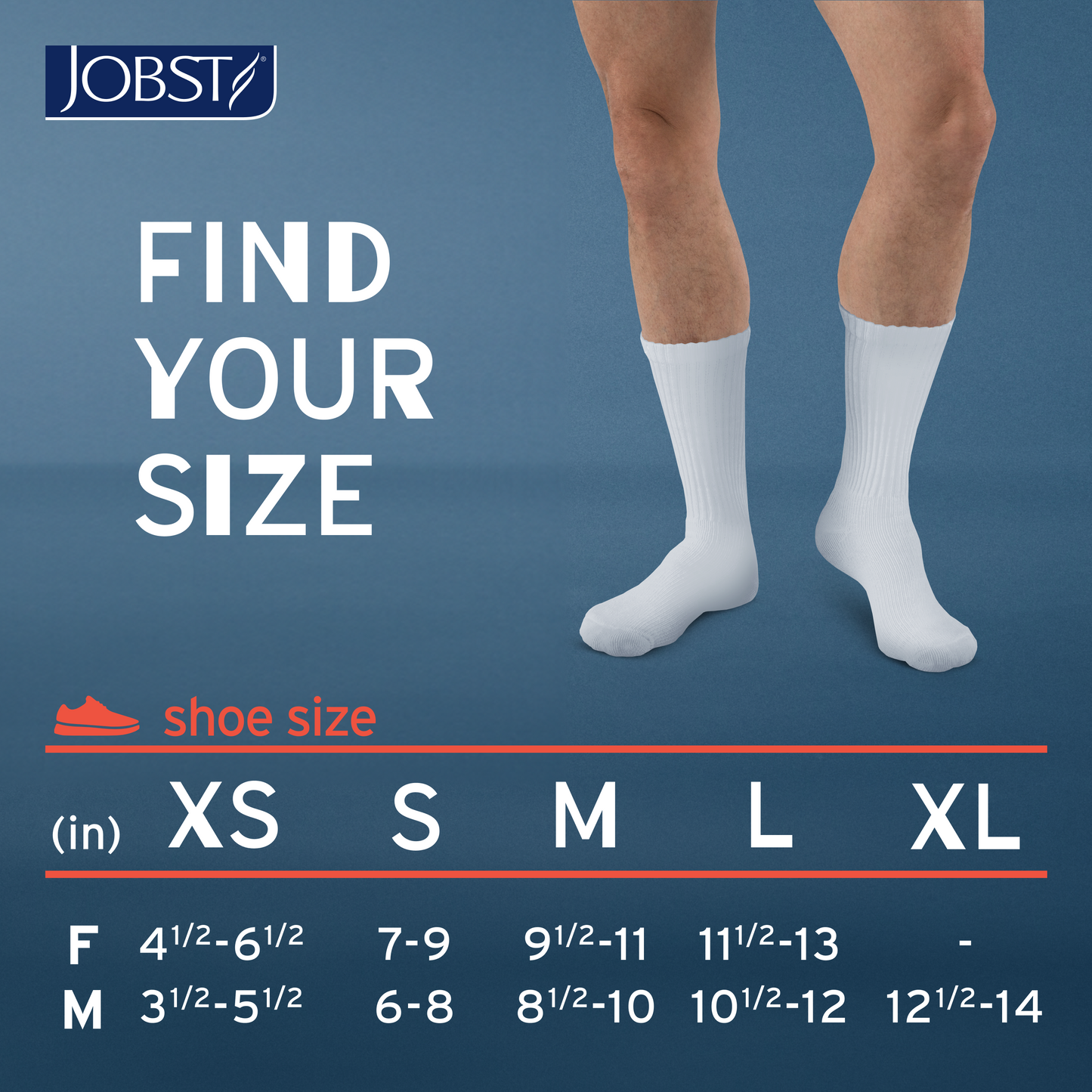 JOBST® SensiFoot™ Diabetic Crew 8-15 mmHg Compression Socks Closed Toe