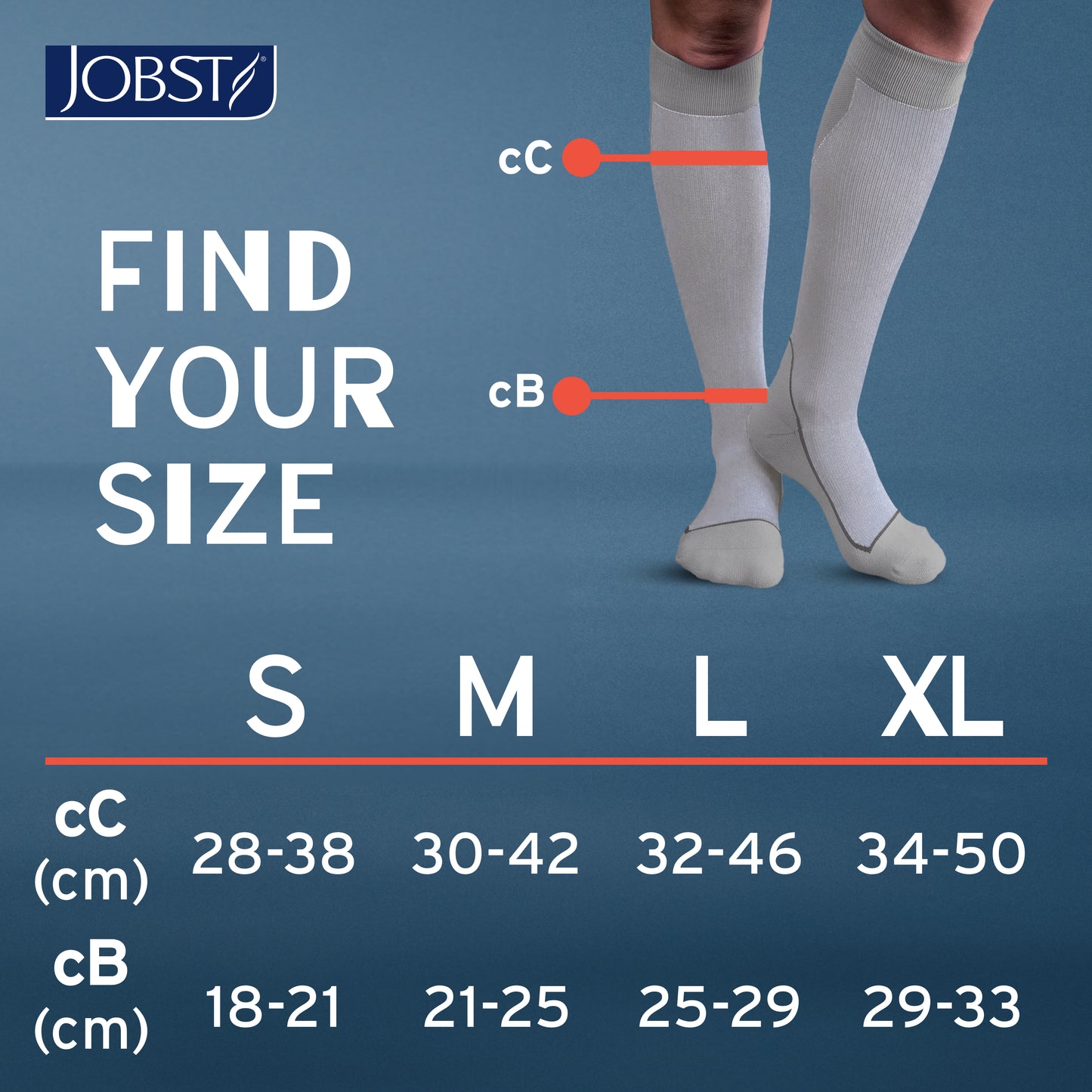 JOBST® Sport Knee High 20-30 mmHg Compression Socks Closed Toe