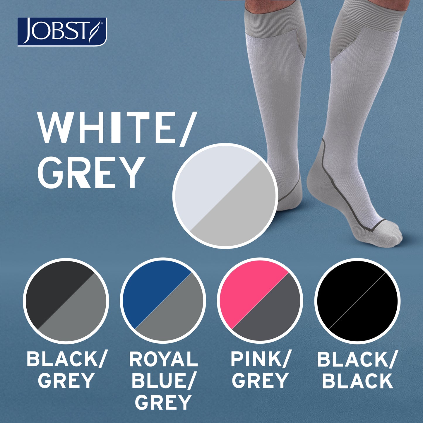 JOBST® Sport Knee High 15-20 mmHg Compression Socks Closed Toe
